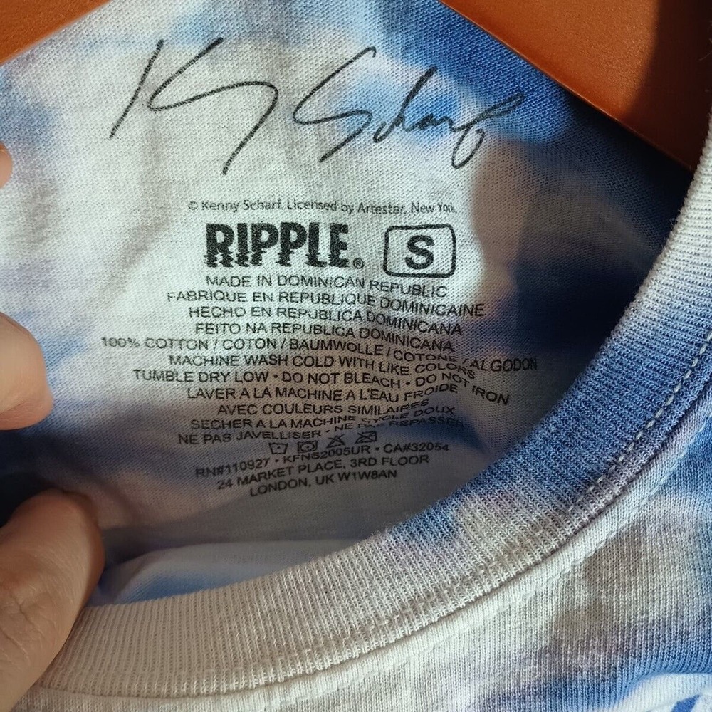 Urban Outfitters T-Shirt Adult Small Tie Dye Artist Kenny Scharf Print - Blue - Picture 4 of 6